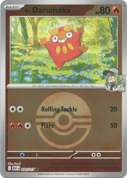 N's Darumaka (Poke Ball) - Mega Evolução – Heróis Excelsos