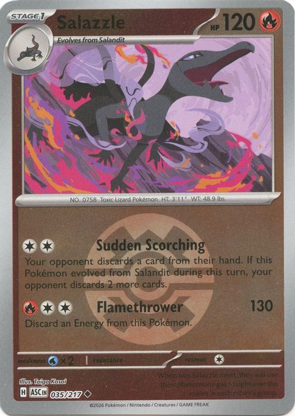 Salazzle - 035/217 (Quick Ball) - Mega Evolução – Heróis Excelsos