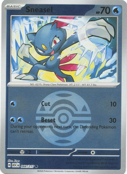 Sneasel (Dusk Ball) - Mega Evolução – Heróis Excelsos