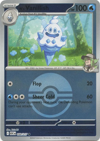 N's Vanillish (Poke Ball) - Mega Evolução – Heróis Excelsos