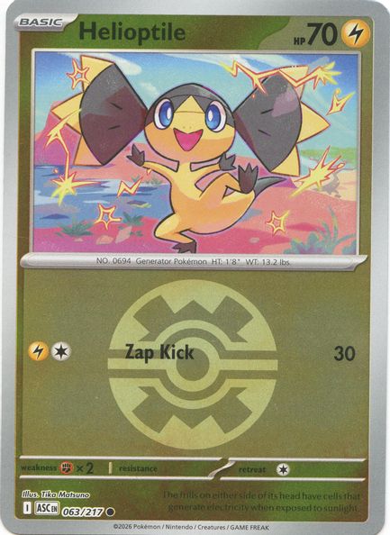 Helioptile (Quick Ball) - Mega Evolução – Heróis Excelsos