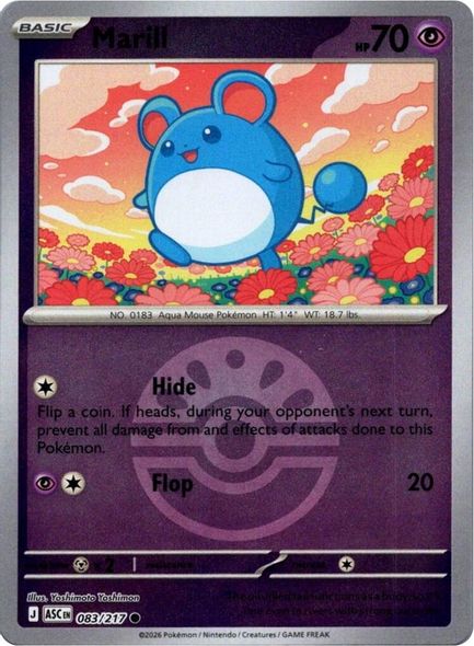 Marill - 083/217 (Friend Ball) - Mega Evolução – Heróis Excelsos
