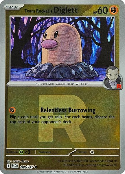 Team Rocket's Diglett (Team Rocket) - Mega Evolução – Heróis Excelsos