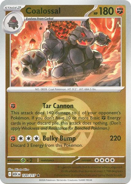 Coalossal (Dusk Ball) - Mega Evolução – Heróis Excelsos