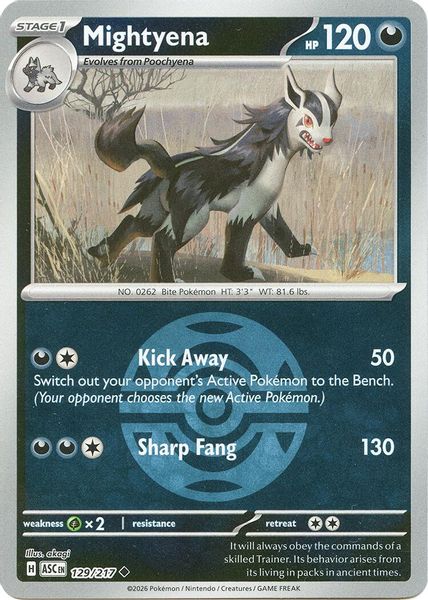 Mightyena - 129/217 (Dusk Ball) - Mega Evolução – Heróis Excelsos