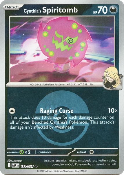 Cynthia's Spiritomb - 133/217 (Poke Ball) - Mega Evolução – Heróis Excelsos