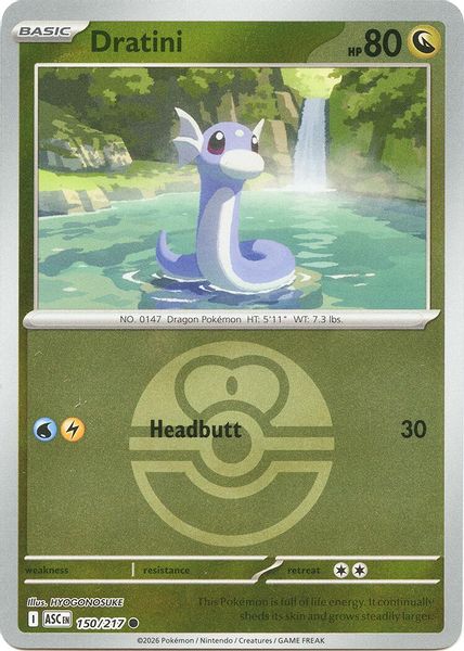 Dratini (Love Ball) - Mega Evolução – Heróis Excelsos
