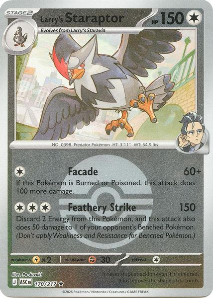 Larry's Staraptor - 170/217 (Poke Ball) - Mega Evolução – Heróis Excelsos