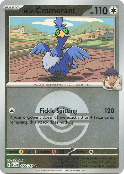 Hop's Cramorant (Poke Ball) - Mega Evolução – Heróis Excelsos