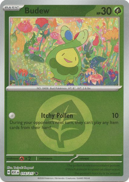 Budew - 016/217 (Energy Symbol Pattern) - Mega Evolução – Heróis Excelsos