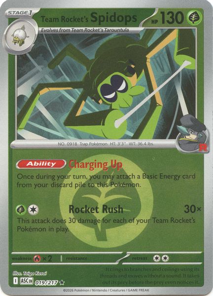 Team Rocket's Spidops (Energy Symbol Pattern) - Mega Evolução – Heróis Excelsos