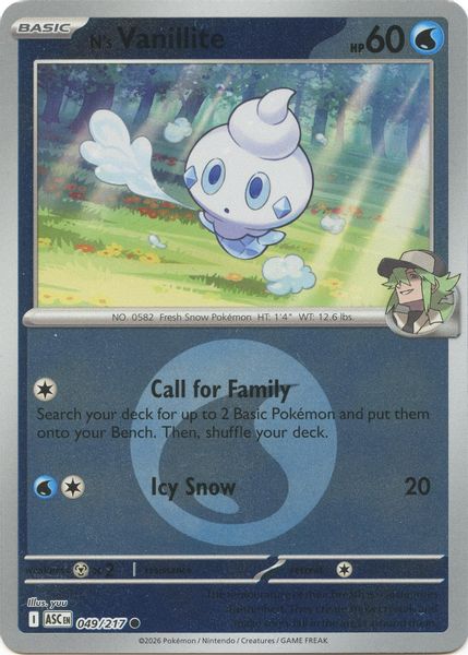 N's Vanillite (Energy Symbol Pattern) - Mega Evolução – Heróis Excelsos
