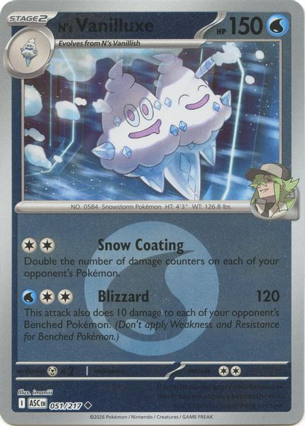 N's Vanilluxe (Energy Symbol Pattern) - Mega Evolução – Heróis Excelsos