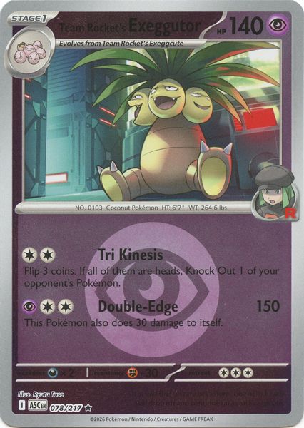 Team Rocket's exeggutor (Energy Symbol Pattern) - Mega Evolução – Heróis Excelsos