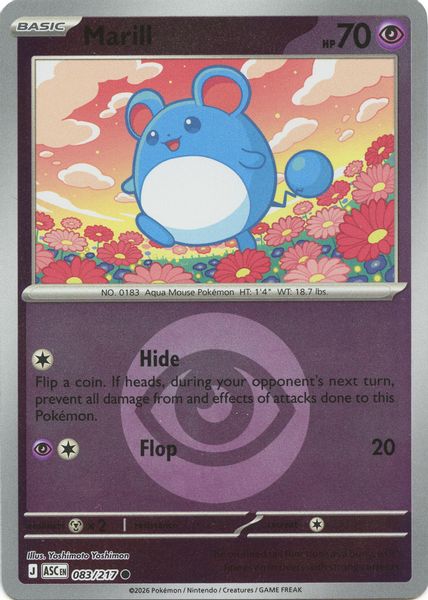 Marill - 083/217 (Energy Symbol Pattern) - Mega Evolução – Heróis Excelsos