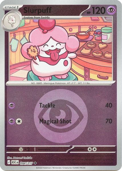 Slurpuff - 094/217 (Energy Symbol Pattern) - Mega Evolução – Heróis Excelsos