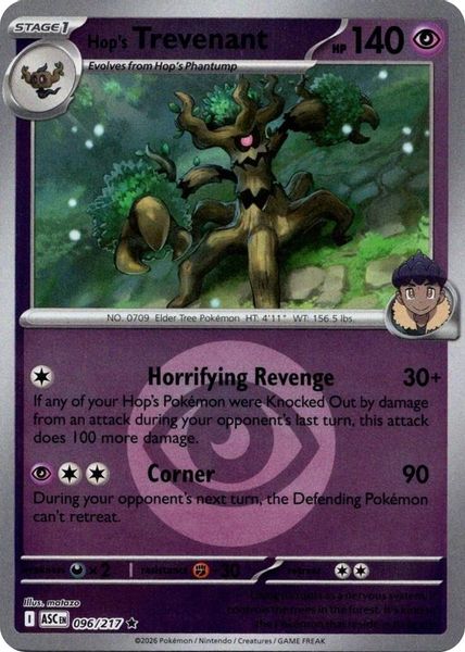 Hop's Trevenant - 096/217 (Energy Symbol Pattern) - Mega Evolução – Heróis Excelsos