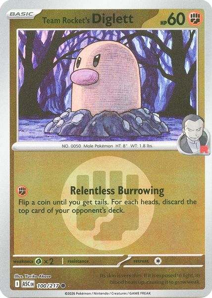 Team Rocket's Diglett (Energy Symbol Pattern) - Mega Evolução – Heróis Excelsos