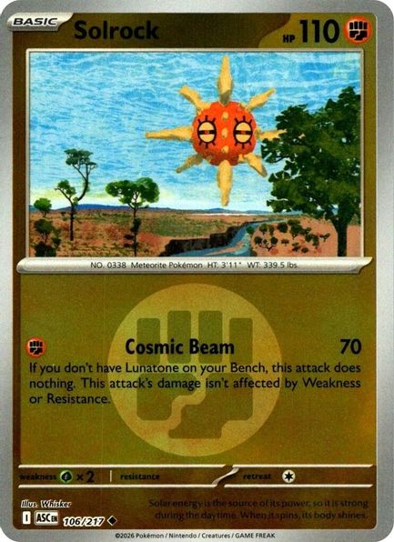 Solrock (Energy Symbol Pattern) - Mega Evolução – Heróis Excelsos