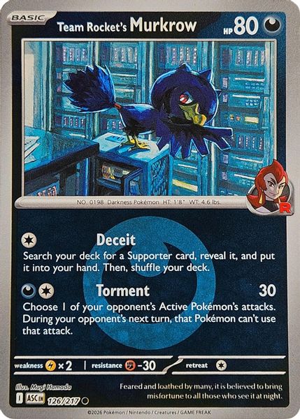 Team Rocket's Murkrow (Energy Symbol Pattern) - Mega Evolução – Heróis Excelsos