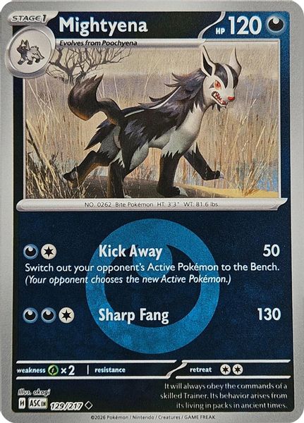Mightyena - 129/217 (Energy Symbol Pattern) - Mega Evolução – Heróis Excelsos