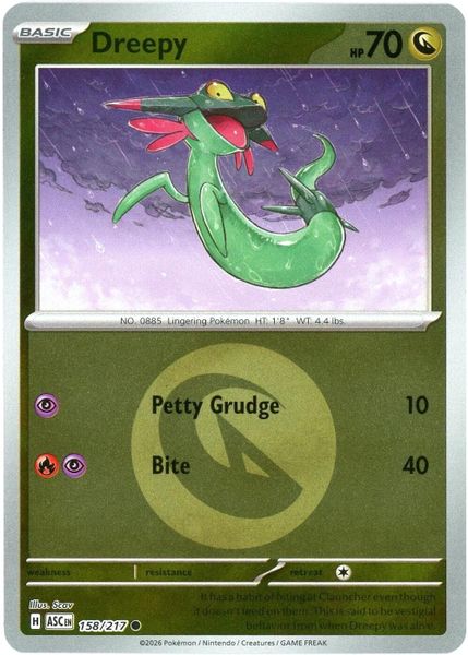 Dreepy - 158/217 (Energy Symbol Pattern) - Mega Evolução – Heróis Excelsos