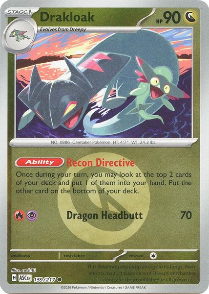 Drakloak - 159/217 (Energy Symbol Pattern) - Mega Evolução – Heróis Excelsos