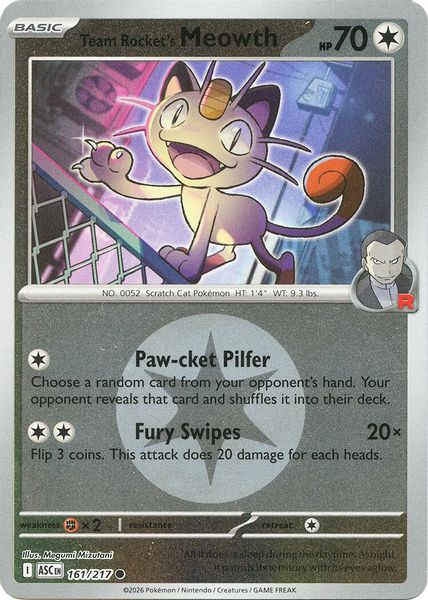 Team Rocket's Meowth (Energy Symbol Pattern) - Mega Evolução – Heróis Excelsos