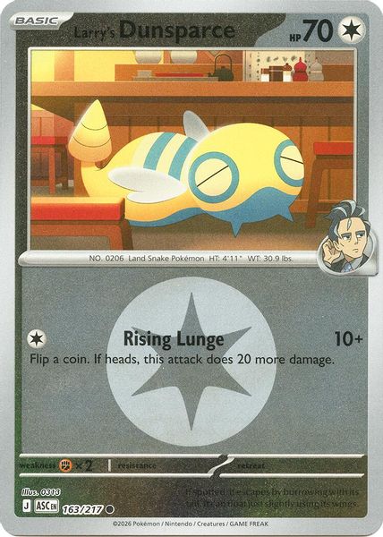 Larry's Dunsparce (Energy Symbol Pattern) - Mega Evolução – Heróis Excelsos