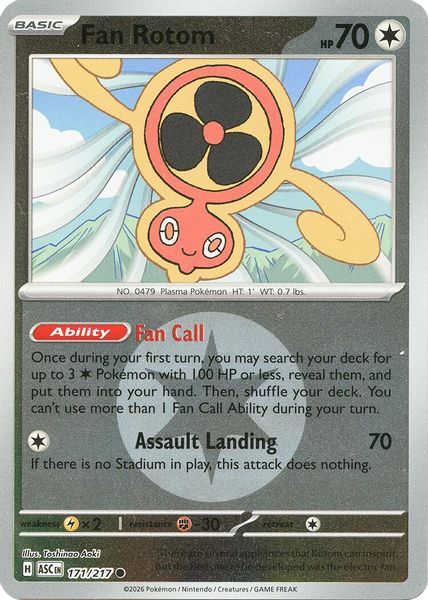 Fan Rotom - 171/217 (Energy Symbol Pattern) - Mega Evolução – Heróis Excelsos