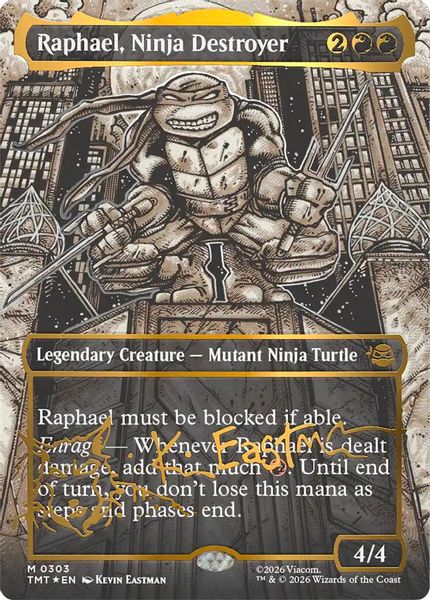 Raphael, Ninja Destroyer (Borderless) (Gold-Stamped Signature) - Teenage Mutant Ninja Turtles