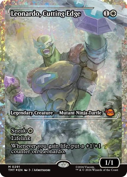 Leonardo, Cutting Edge (Showcase) (Fracture Foil) - Teenage Mutant Ninja Turtles