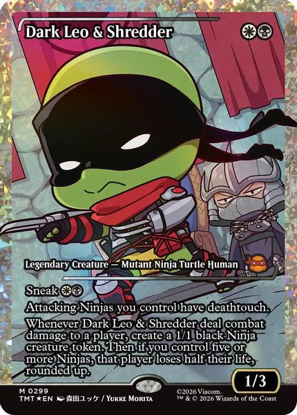 Dark Leo & Shredder (Showcase) (Fracture Foil) - Teenage Mutant Ninja Turtles
