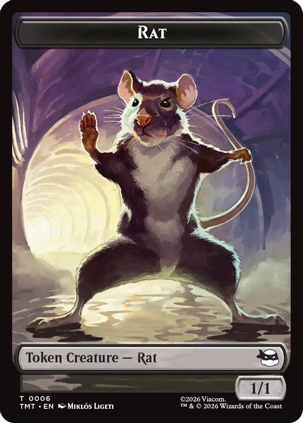 Rat // Food Double-Sided Token - Teenage Mutant Ninja Turtles