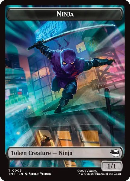 Ninja // Mutagen Double-Sided Token - Teenage Mutant Ninja Turtles