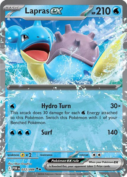 Lapras ex 022/088 Double Rare de Mega Evolução: Equilíbrio Perfeito (ME03: Perfect Order)
