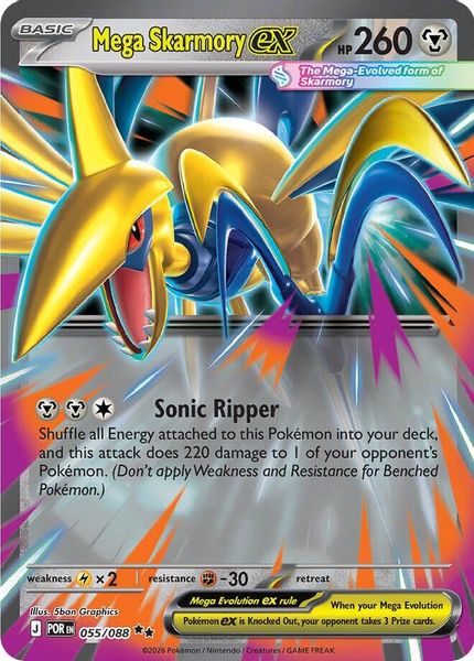 Mega Skarmory ex 055/088 - Mega Evolução – Equilíbrio Perfeito (ME03: Perfect Order)