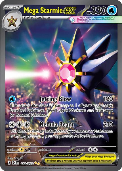 Mega Starmie ex 118/088 - Mega Evolução – Equilíbrio Perfeito (ME03: Perfect Order)