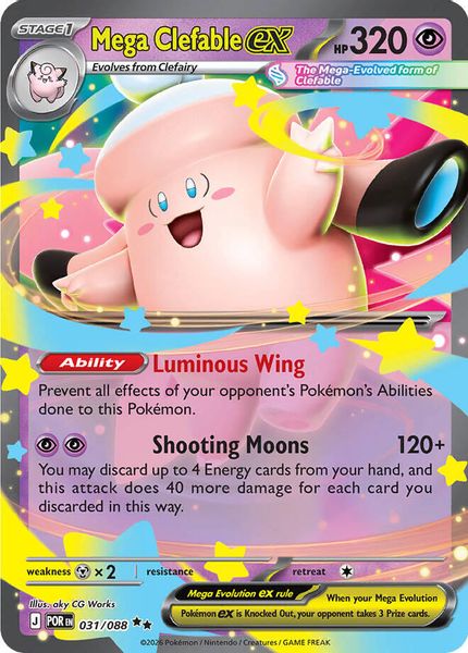 Mega Clefable ex 031/088 - Mega Evolução – Equilíbrio Perfeito (ME03: Perfect Order)