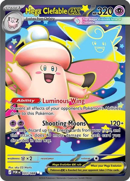 Mega Clefable ex 103/088 Ultra Rare de Mega Evolução: Equilíbrio Perfeito (ME03: Perfect Order)