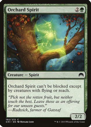4x Orchard Spirit Geist des Obsthains Magic Origins Magic 