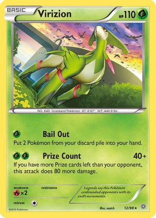 XY - Ancient Origins Virizion #12