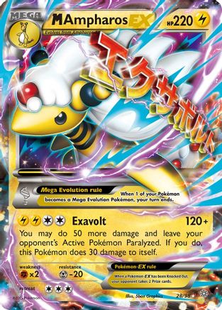 XY - Ancient Origins M Ampharos EX #28
