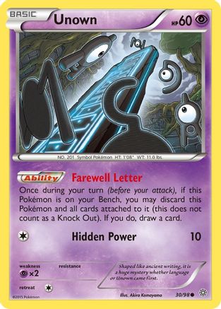 XY - Ancient Origins Unown #30