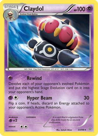 XY - Ancient Origins Claydol #33