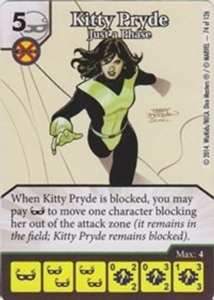 Marvel Dice Masters X-MEN First Class KITTY PRYDE Set RARE FOIL Uncommon 4 dice 