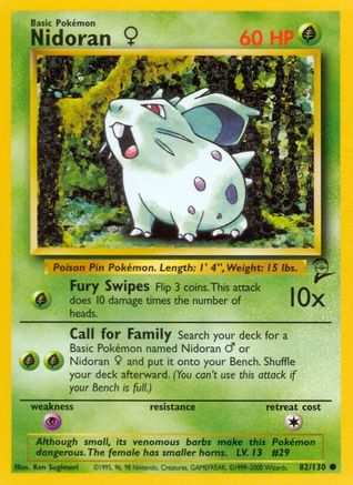 Base Set 2 Nidoran F #082