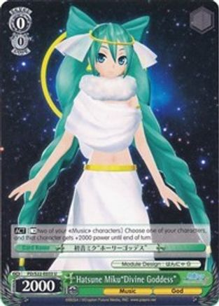 Hatsune Miku Divine Goddess Hatsune Miku Project Diva F Weiss Schwarz