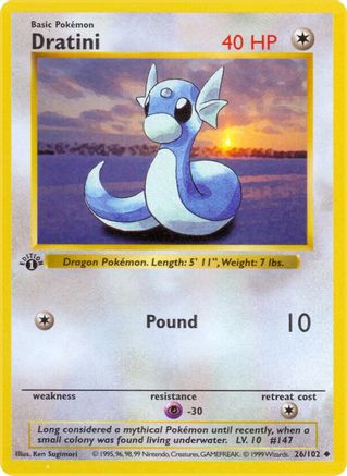 Base Set (Shadowless) Dratini #026