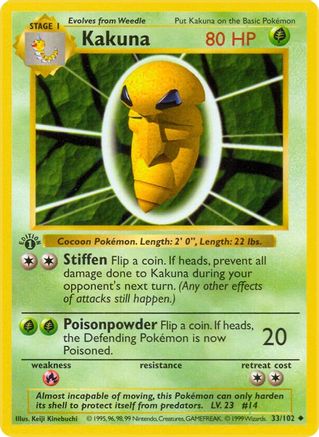 Base Set (Shadowless) Kakuna #033